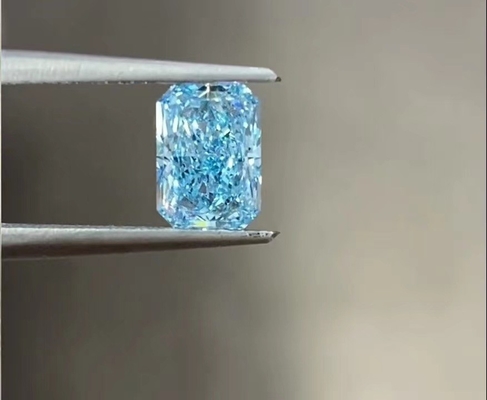 4ct 10 Mohs Lab Grown Blue Diamonds Radiant Brilliant Cut Lar Size