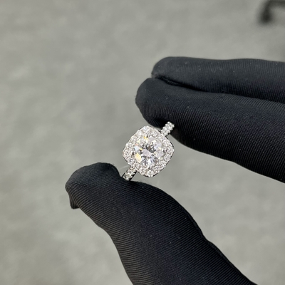 1.008ct রাউন্ড ডি/ই ভিভিএস সিভিডি হোয়াইট ডায়মন্ড রিং ল্যাবরেটরি গ্রোথ ডায়মন্ড রিংস আইজিআই সার্টিফিকেশন সহ