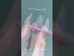 ওভাল আকৃতির ল্যাবে জন্মানো গোলাপী হীরার আংটি