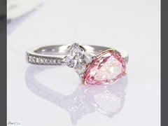 এনগেজমেন্ট রিং বিয়ের রিং ডায়মন্ড রিং ল্যাব তৈরি রঙিন ডায়মন্ড পীর চার পাতার ক্লোভার কাটা