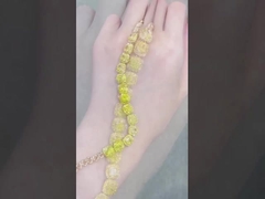 ডায়মন্ড টেনিস ব্রেসলেট কাল্টিভেটেড ডায়মন্ড হলুদ ডায়মন্ড জুয়েলারী কুশন আকৃতির ডায়মন্ড