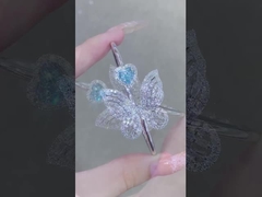 ডায়মন্ড ব্রেসলেট চাষকৃত ডায়মন্ড বাটারফ্লাই পণ্য ফ্যান্সি রঙ ডায়মন্ড গয়না কানের দুল