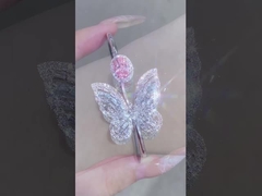 গোলাপী ওভাল ডায়মন্ড ব্রেসলেট লস ল্যাব তৈরি ডায়মন্ড ইয়ারিং নেকলেস জুয়েলারী উৎপাদন