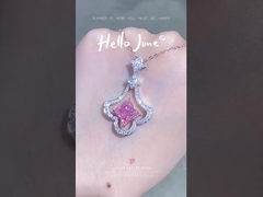 চার পাতার ক্লোভার লিলি কাট ল্যাব রঙিন হীরা তৈরি করেছে এনগেজমেন্ট জুয়েলারী হীরা দুল নেকলেস