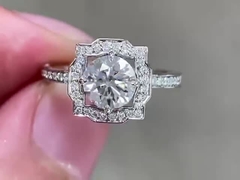 ল্যাব তৈরি ডায়মন্ড জুয়েলারী ল্যাব বড় ডায়মন্ড জুয়েলারী গোলাকার ডায়মন্ড রিং স্টাড কানের দুল