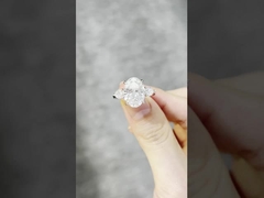 ল্যাব তৈরি ডায়মন্ড জুয়েলারী তিন পাথর এনগেজমেন্ট বিয়ের আংটি চাষকৃত ডায়মন্ড