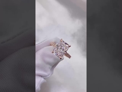 উজ্জ্বল ডায়মন্ড রিং হোয়াইট ডায়মন্ড রিং এনগেজমেন্ট বিয়ের রিং ল্যাবরেটরিতে বেড়ে ওঠা ডায়মন্ড রিং